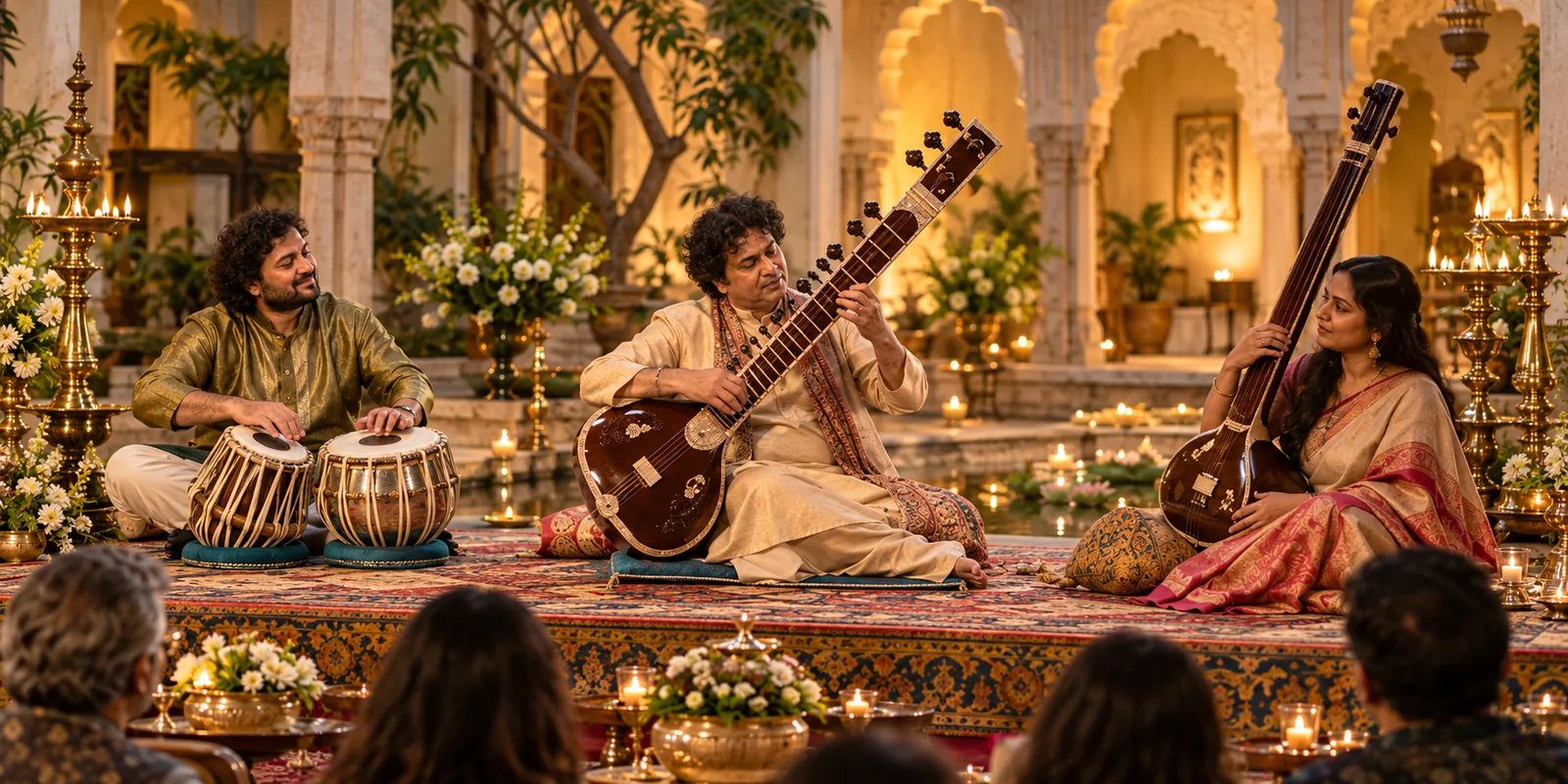 Sitar artist performing Hindustani classical music