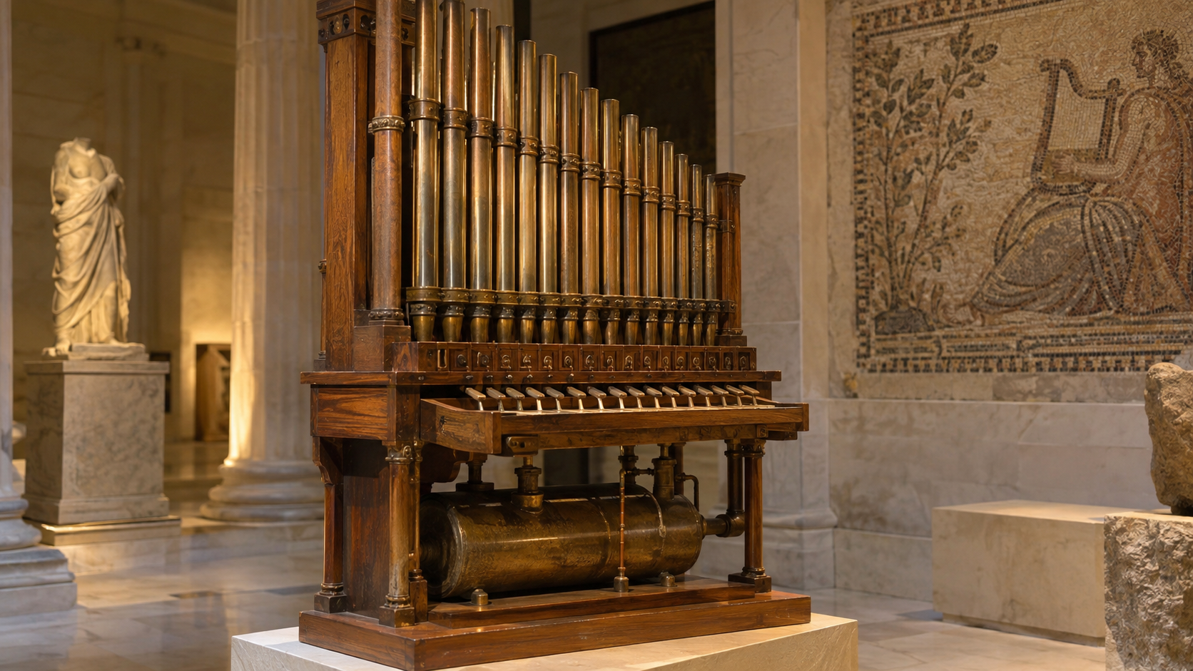Reconstruction of the ancient hydraulis water organ