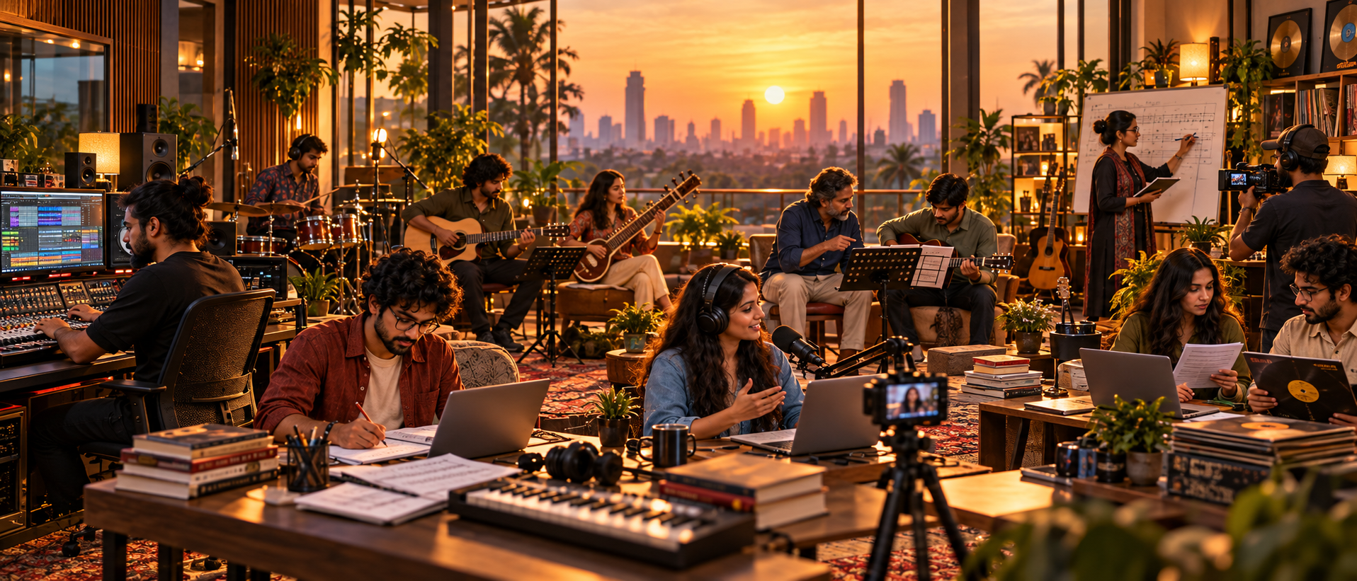 Indian music professionals creating, performing and producing together