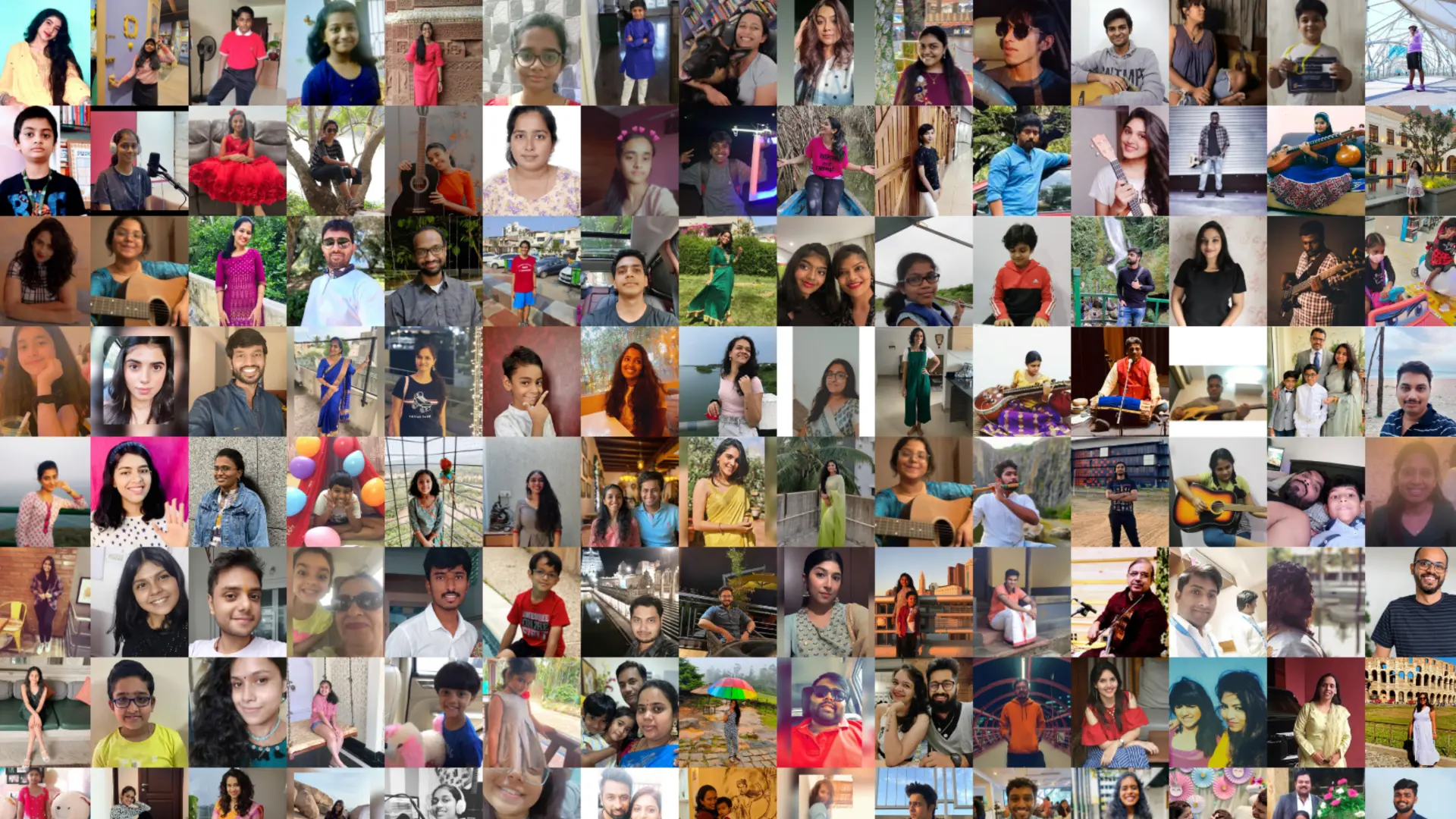 Students and music educators in the Rethink Raaga global community